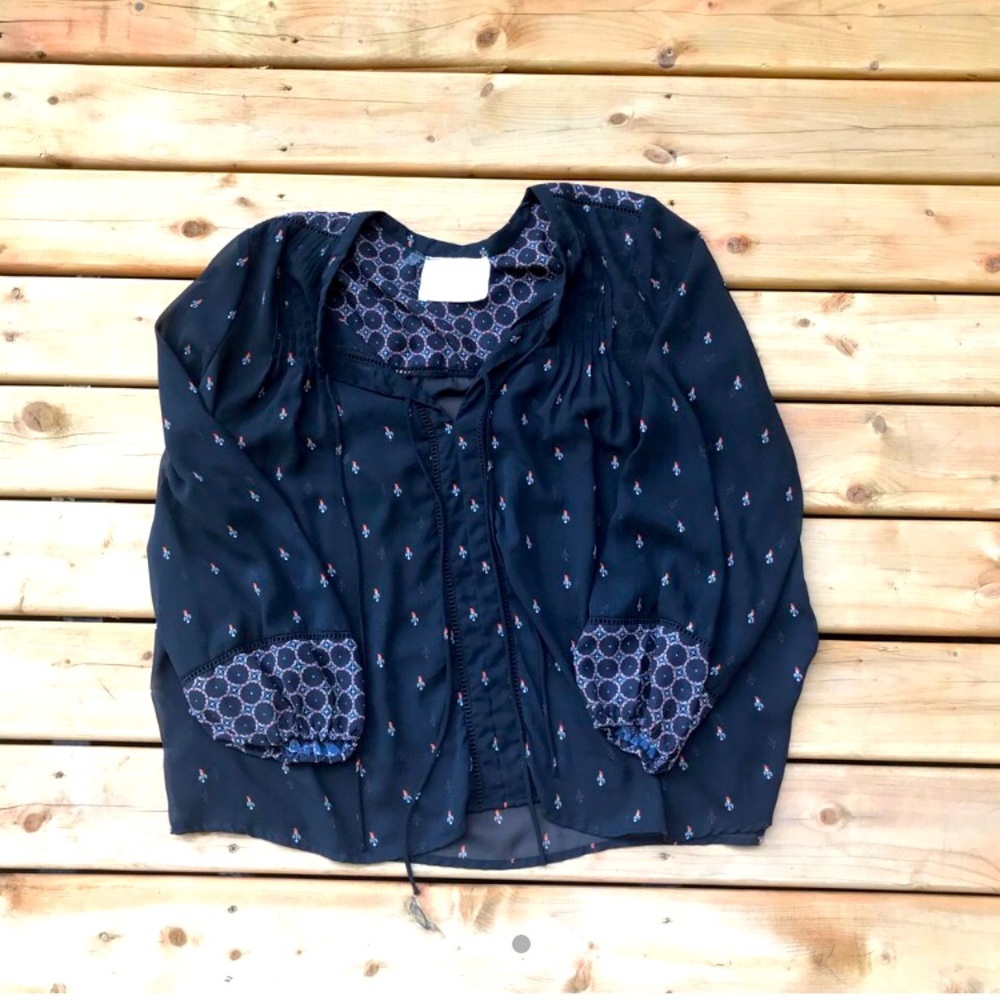 Rose print blouse